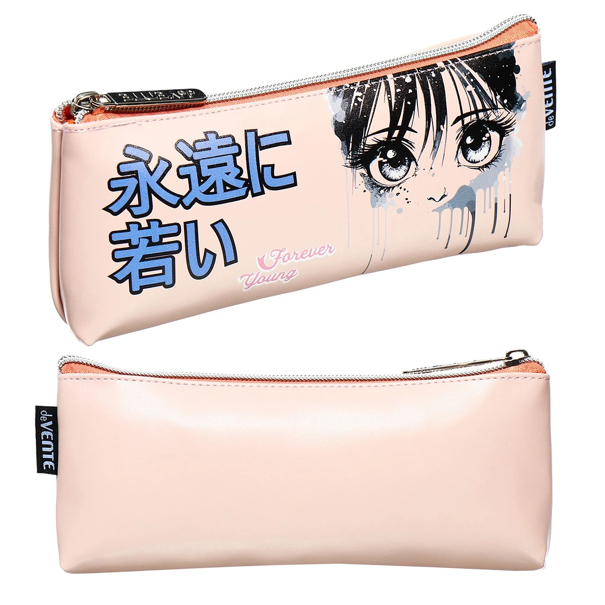 Пенал мягкий devente. forever young, 1 отделение, объемный, искусственная кожа, с подкладом