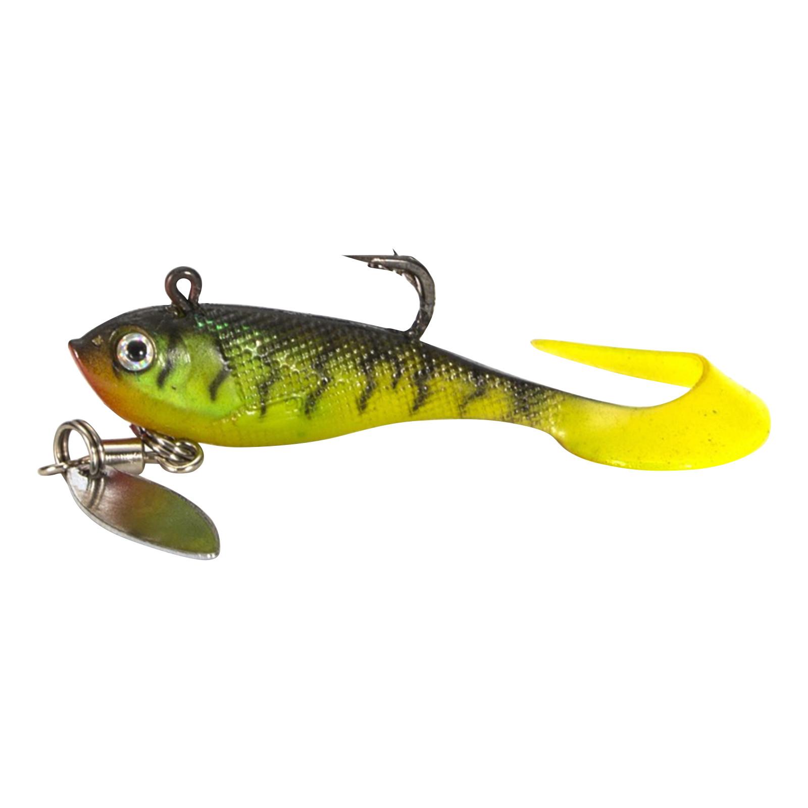 Мягкая искусственная рыба с вращающейся блесной Искусственная рыба Сельдь Шейкер Искусственная силиконовая искусственная рыба Окунь Искусственная рыба One Size